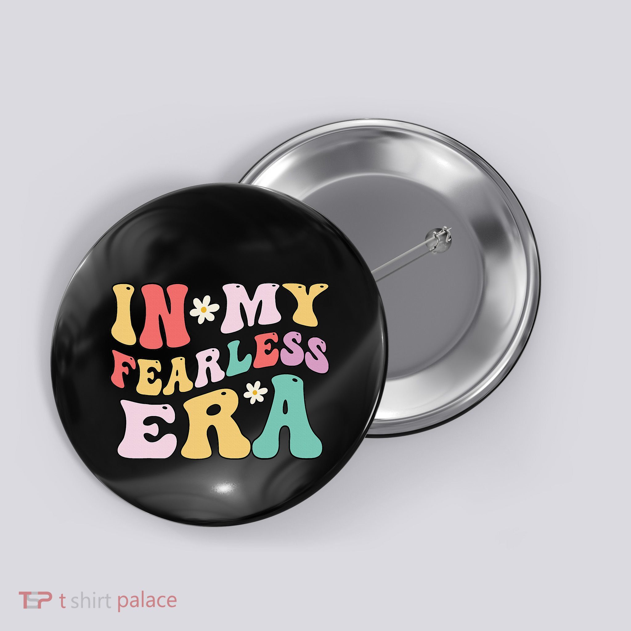 Retro Groovy In My Fearless Era Vintage Button