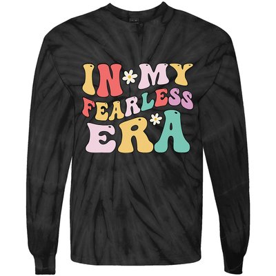 Retro Groovy In My Fearless Era Vintage Tie-Dye Long Sleeve Shirt