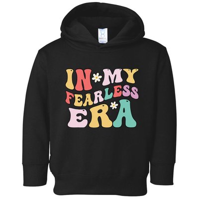Retro Groovy In My Fearless Era Vintage Toddler Hoodie