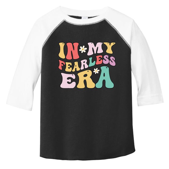 Retro Groovy In My Fearless Era Vintage Toddler Fine Jersey T-Shirt