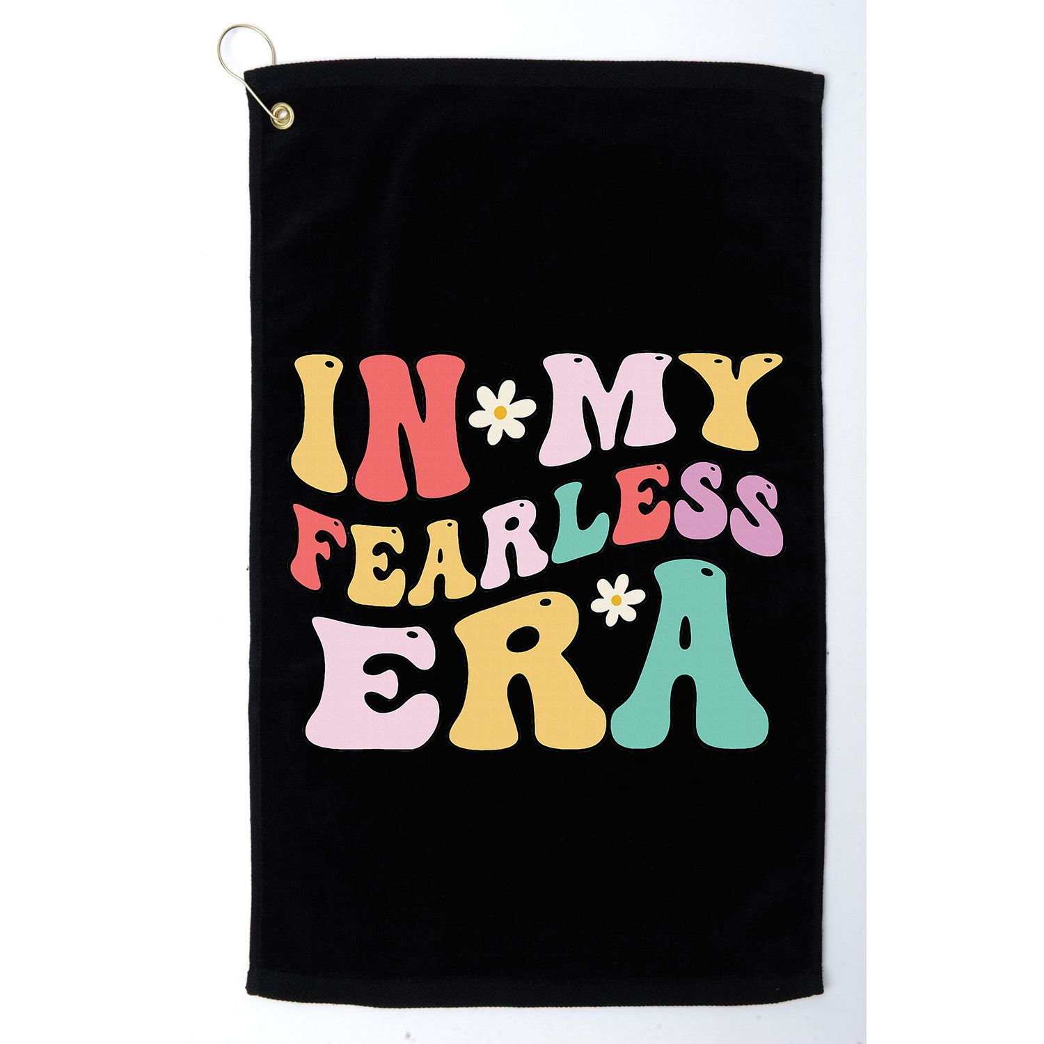 Retro Groovy In My Fearless Era Vintage Golf Towel