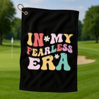 Retro Groovy In My Fearless Era Vintage Golf Towel