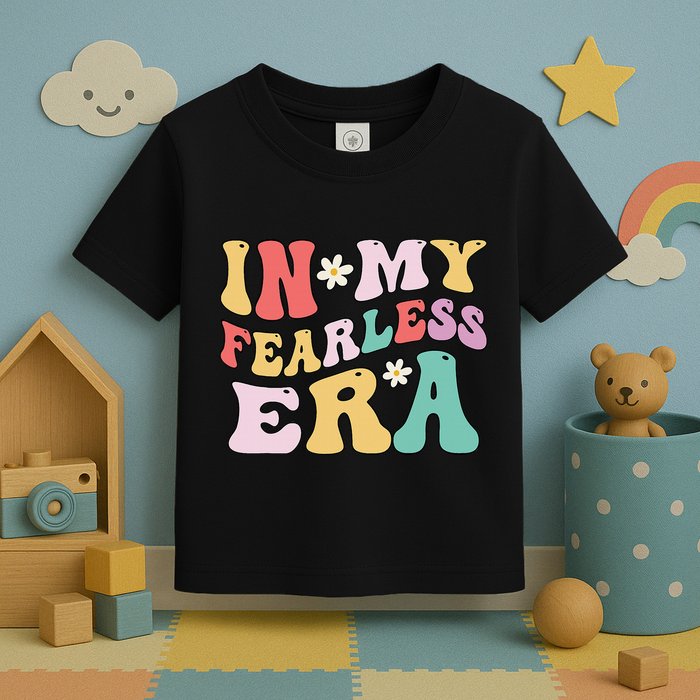 Retro Groovy In My Fearless Era Vintage Toddler T-Shirt