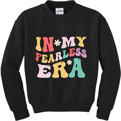 Retro Groovy In My Fearless Era Vintage Kids Sweatshirt