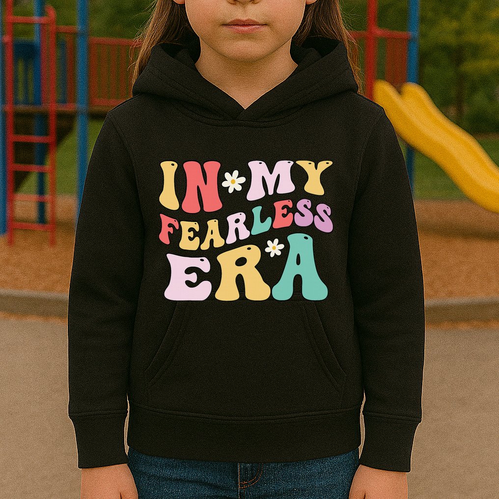 Retro Groovy In My Fearless Era Vintage Kids Hoodie
