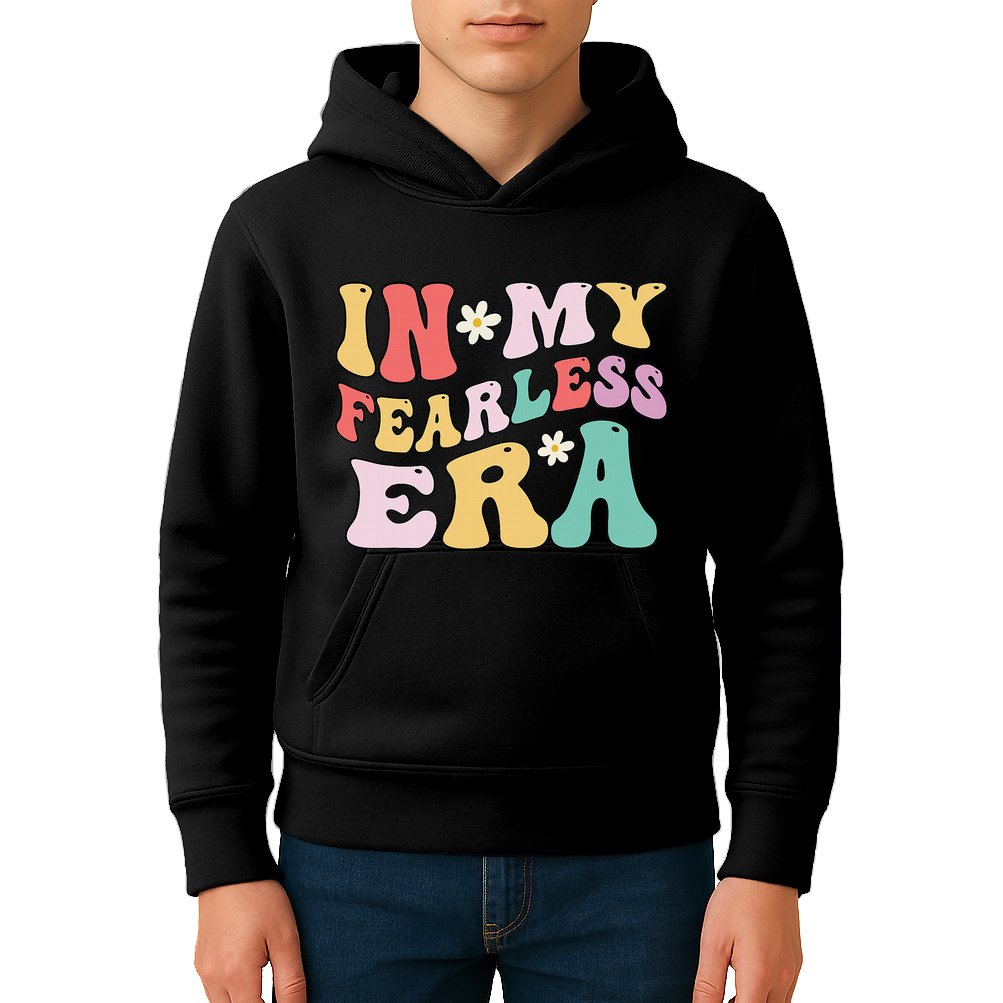 Retro Groovy In My Fearless Era Vintage Kids Hoodie