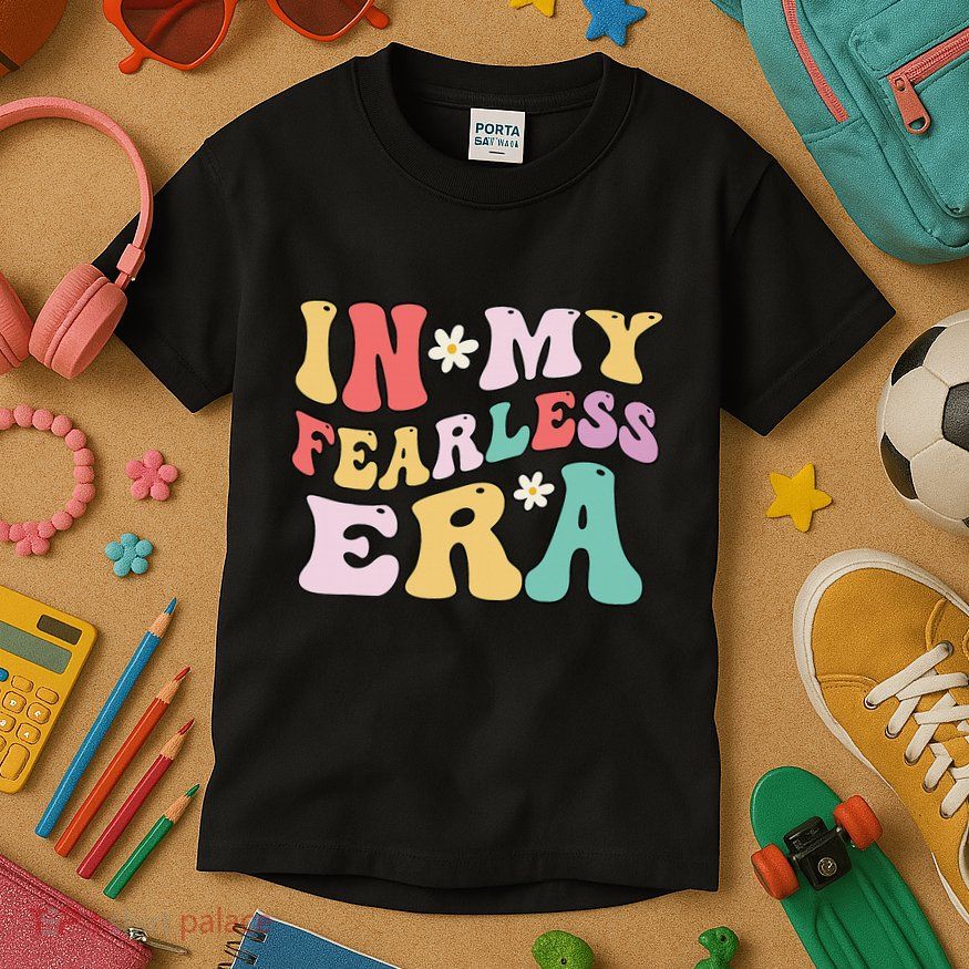 Retro Groovy In My Fearless Era Vintage Kids T-Shirt