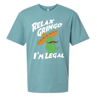 Relax Gringo Im Legal Funny Mexican Immigrant T Sueded Cloud Jersey T-Shirt