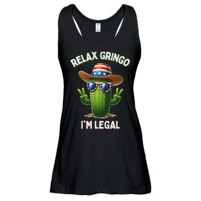 Relax Gringo Im Legal Latino Mexican Immigrant Ladies Essential Flowy Tank