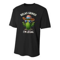 Relax Gringo Im Legal Latino Mexican Immigrant Youth Performance Sprint T-Shirt