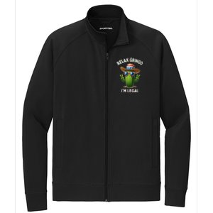 Relax Gringo Im Legal Latino Mexican Immigrant Stretch Full-Zip Cadet Jacket