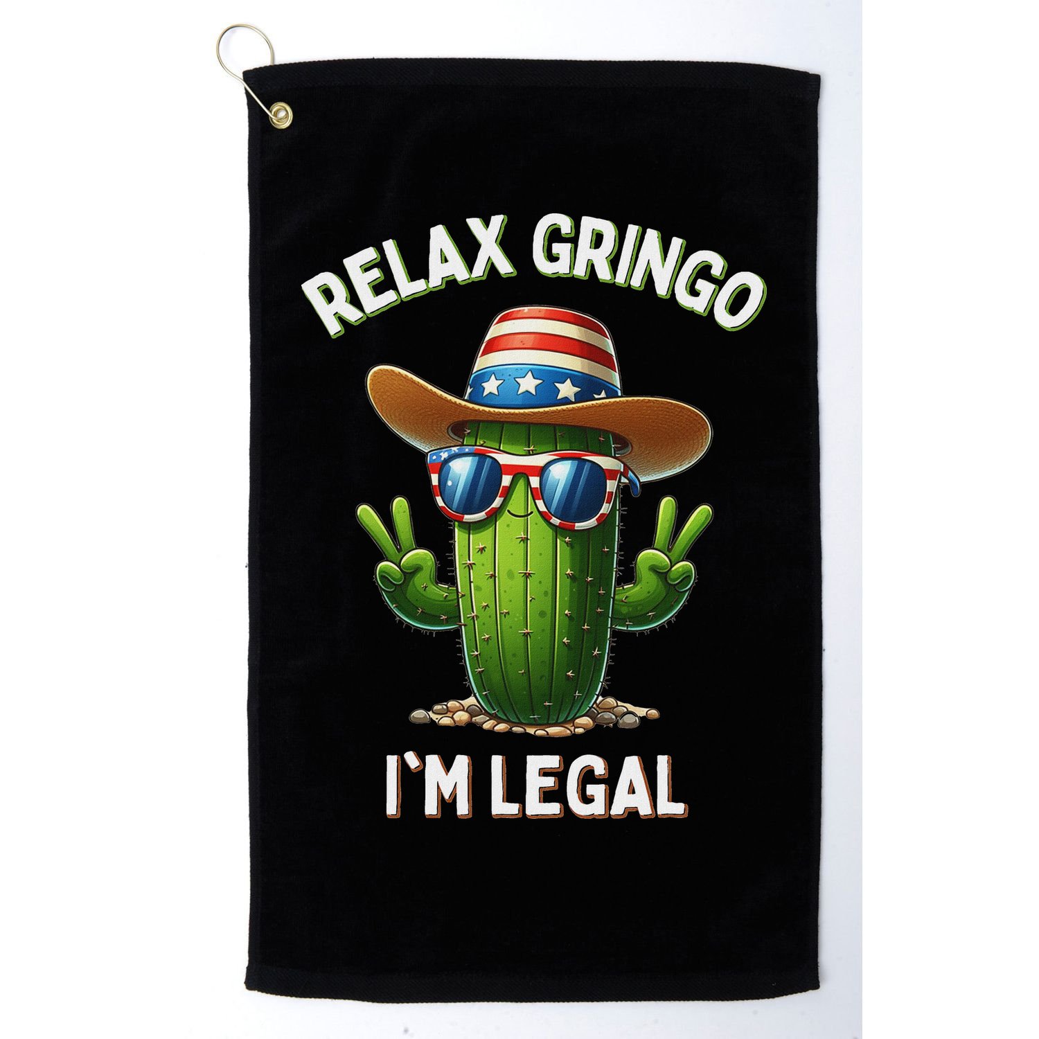 Relax Gringo Im Legal Latino Mexican Immigrant Golf Towel