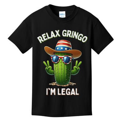 Relax Gringo Im Legal Latino Mexican Immigrant Kids T-Shirt