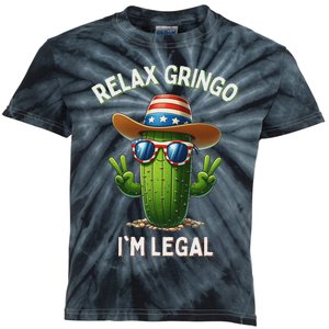 Relax Gringo Im Legal Latino Mexican Immigrant Kids Tie-Dye T-Shirt