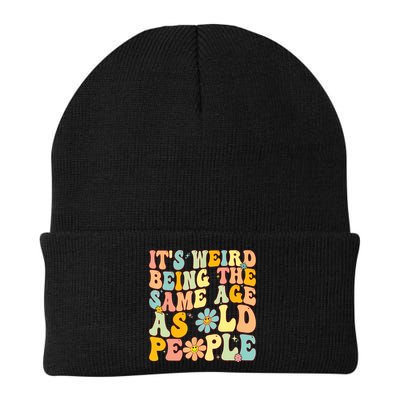 Retro Groovy It's Weird Being The Same Age As Old People Beanie