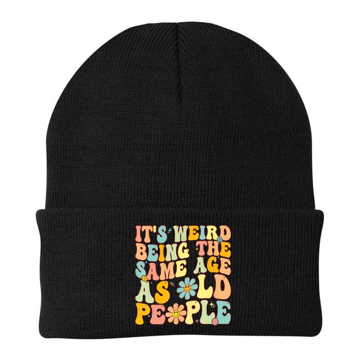 Retro Groovy It's Weird Being The Same Age As Old People Beanie