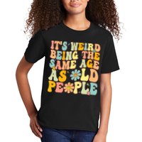 Retro Groovy It's Weird Being The Same Age As Old People Kids T-Shirt