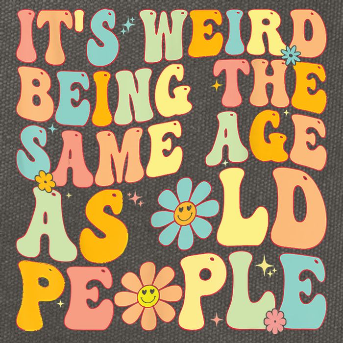 Retro Groovy It's Weird Being The Same Age As Old People Cotton Canvas Backpack
