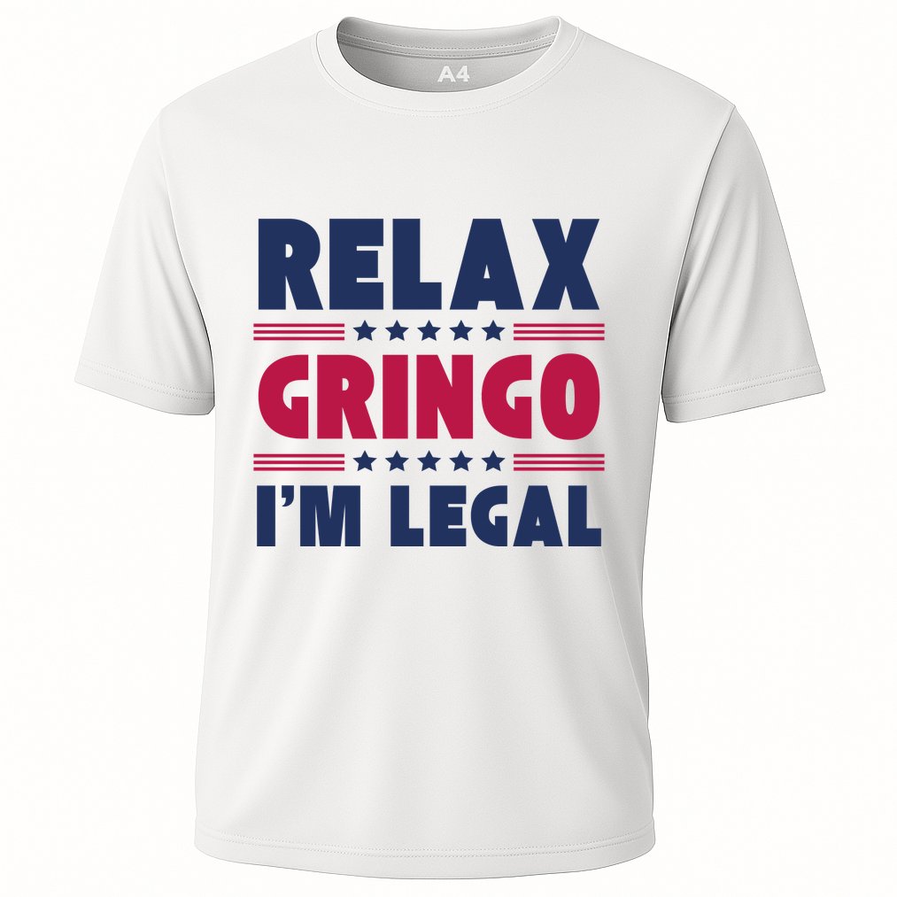 Relax Gringo Im Legal Funny Mexican American Immigration Joke Cooling Performance Crew T-Shirt