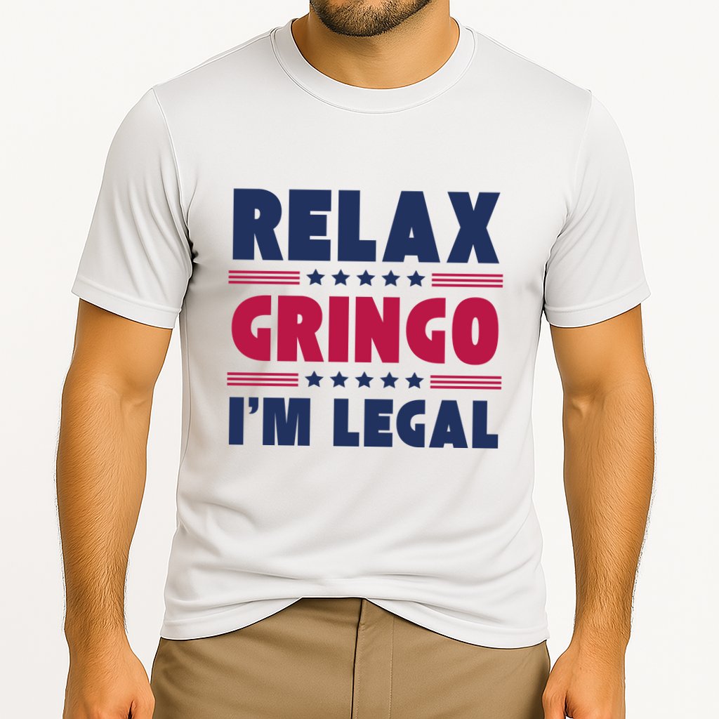Relax Gringo Im Legal Funny Mexican American Immigration Joke Cooling Performance Crew T-Shirt
