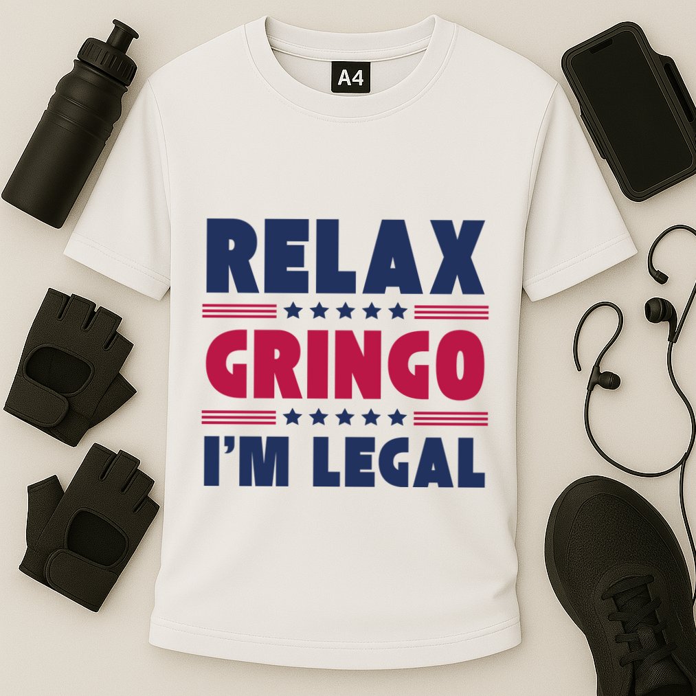Relax Gringo Im Legal Funny Mexican American Immigration Joke Cooling Performance Crew T-Shirt
