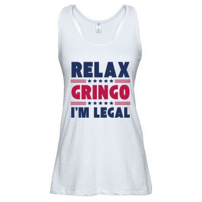 Relax Gringo Im Legal Funny Mexican American Immigration Joke Ladies Essential Flowy Tank
