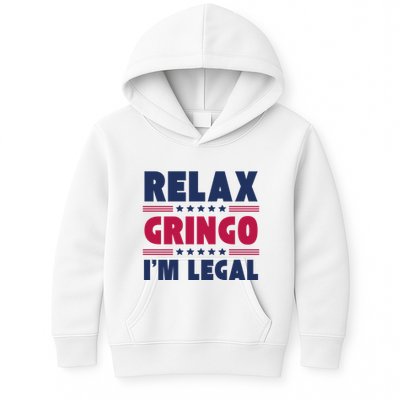 Relax Gringo Im Legal Funny Mexican American Immigration Joke Kids Hoodie