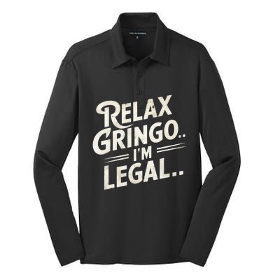 Relax Gringo Im Legal Silk Touch Performance Long Sleeve Polo