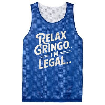 Relax Gringo Im Legal Mesh Reversible Basketball Jersey Tank