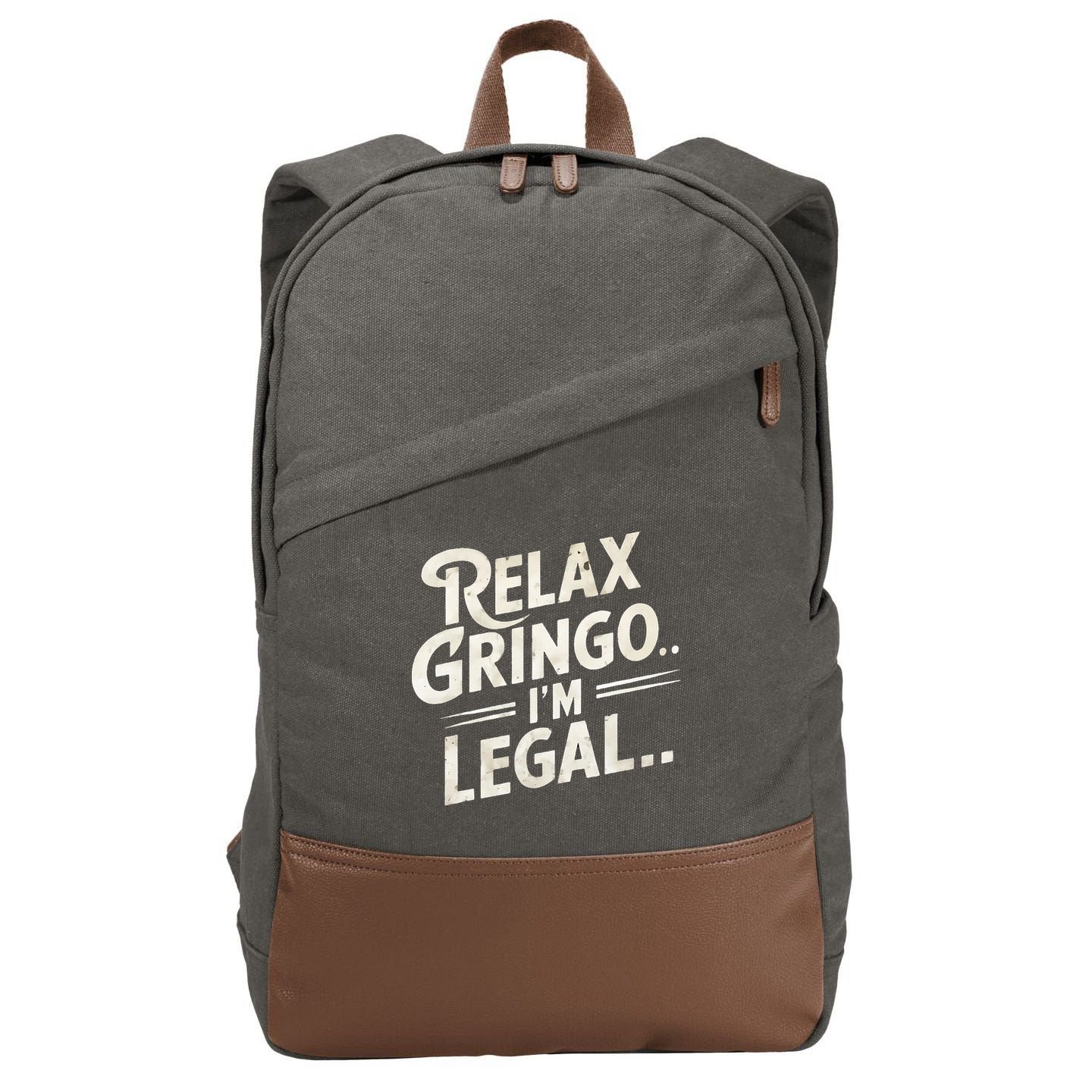 Relax Gringo Im Legal Cotton Canvas Backpack