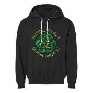 Reel Girl Irish Dance St Patricks Day Ceili Dancer Girl Garment-Dyed Fleece Hoodie