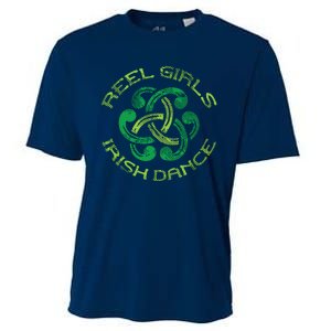 Reel Girl Irish Dance St Patricks Day Ceili Dancer Girl Cooling Performance Crew T-Shirt