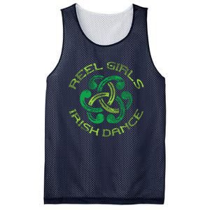 Reel Girl Irish Dance St Patricks Day Ceili Dancer Girl Mesh Reversible Basketball Jersey Tank