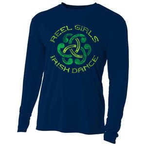 Reel Girl Irish Dance St Patricks Day Ceili Dancer Girl Cooling Performance Long Sleeve Crew