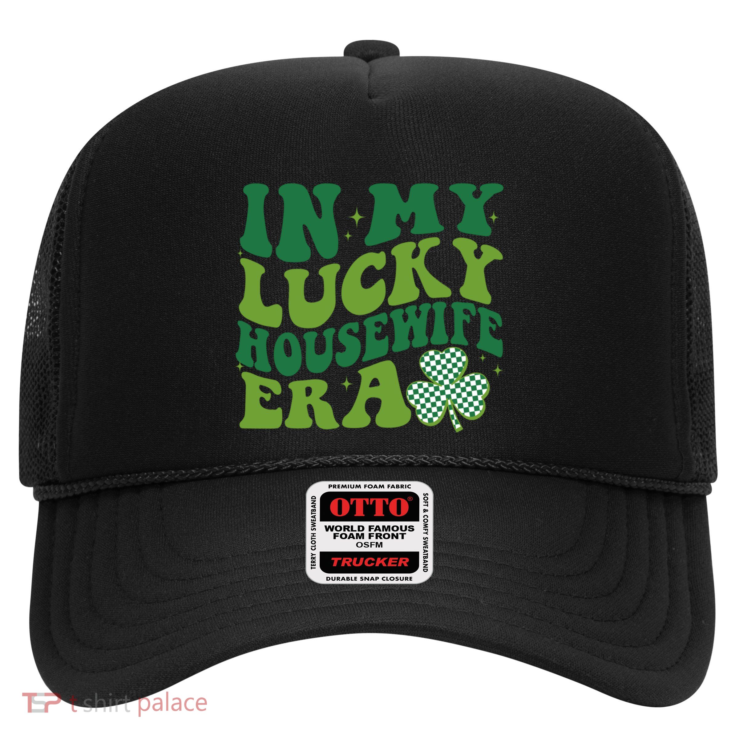 Retro Groovy In My Lucky Housewife Era St PatrickS Day Gift Trucker Hat