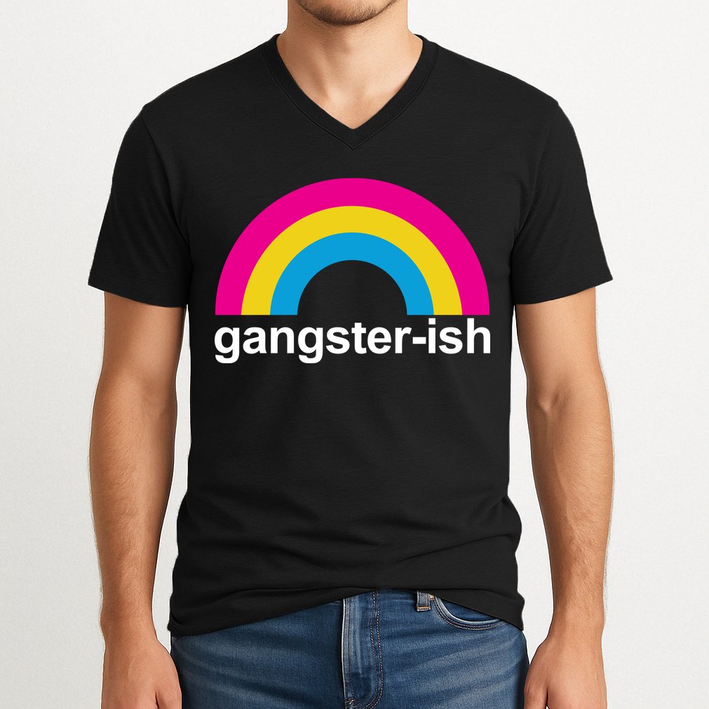 Rainbow Gangster Ish V-Neck T-Shirt