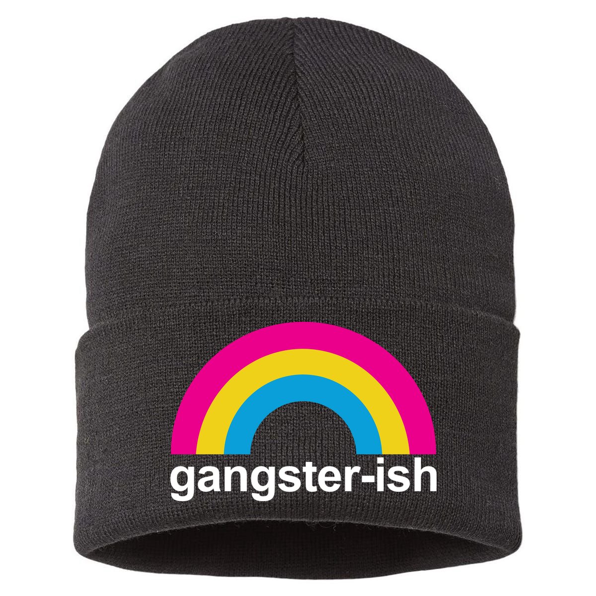 Rainbow Gangster Ish Sustainable Knit Beanie