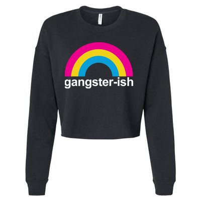 Rainbow Gangster Ish Cropped Pullover Crew