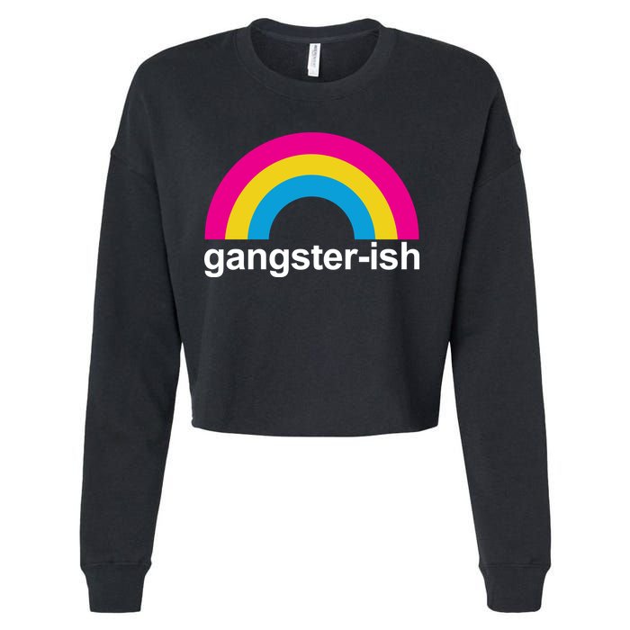Rainbow Gangster Ish Cropped Pullover Crew