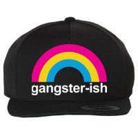 Rainbow Gangster Ish Wool Snapback Cap