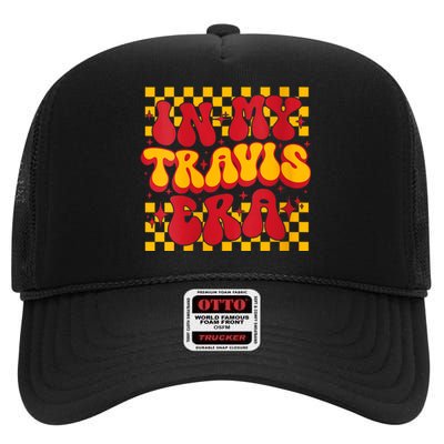 Retro Groovy In My Travis Era High Crown Mesh Back Trucker Hat