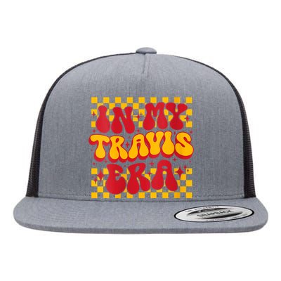 Retro Groovy In My Travis Era Flat Bill Trucker Hat