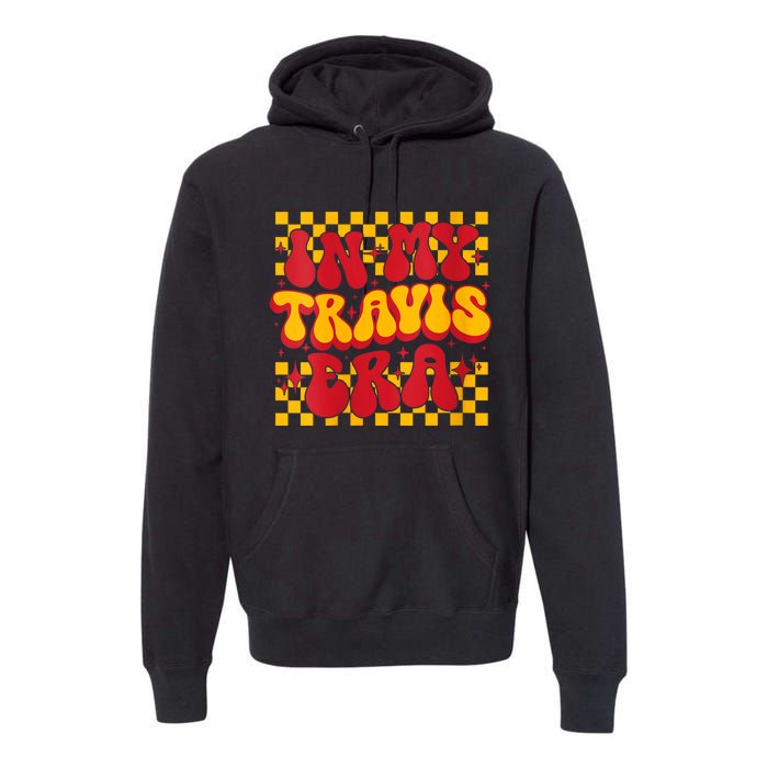 Retro Groovy In My Travis Era Premium Hoodie