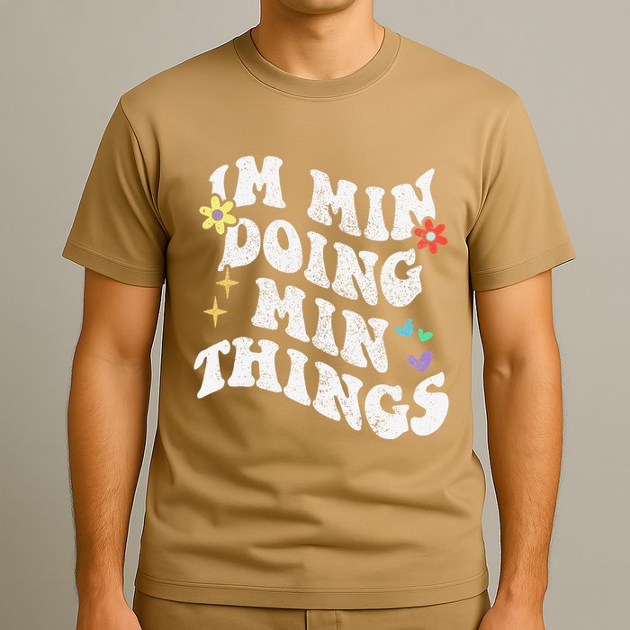 Retro Groovy Im Min Doing Min Things Funny MotherS Day T-Shirt