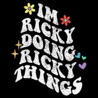 Retro Groovy Im Ricky Doing Ricky Things Funny MotherS Day Baby Bodysuit