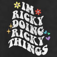 Retro Groovy Im Ricky Doing Ricky Things Funny MotherS Day Hat