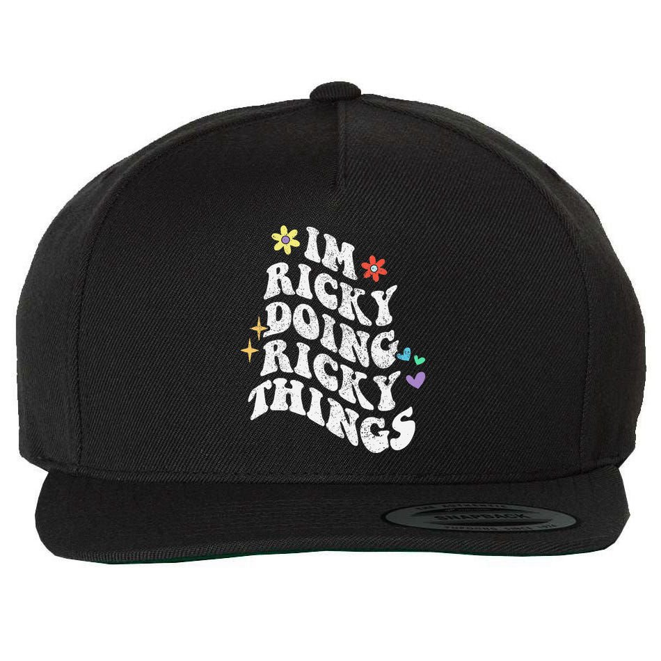 Retro Groovy Im Ricky Doing Ricky Things Funny MotherS Day Wool Snapback Cap