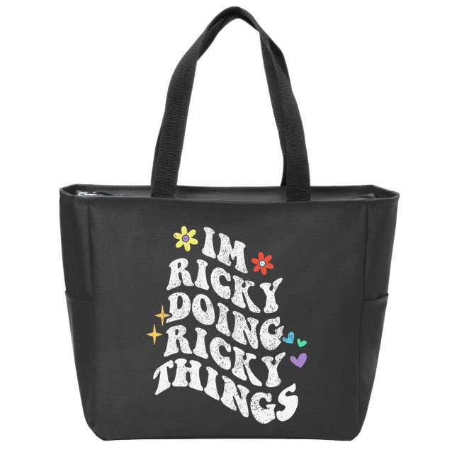 Retro Groovy Im Ricky Doing Ricky Things Funny MotherS Day Zip Tote Bag