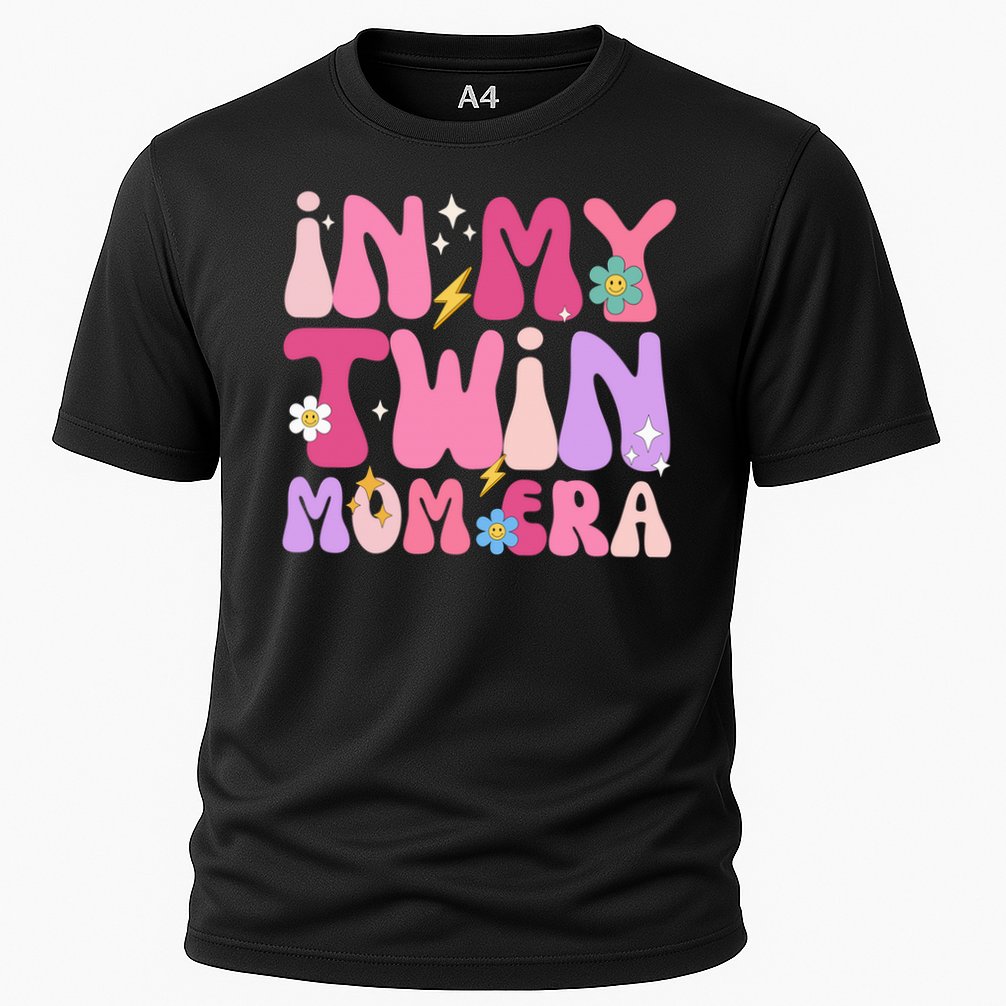 Retro Groovy In My Twin Mom Era Happy Mother's Day 2025 Performance Shirt