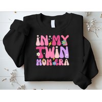 Retro Groovy In My Twin Mom Era Happy Mother's Day 2025 Sweatshirt